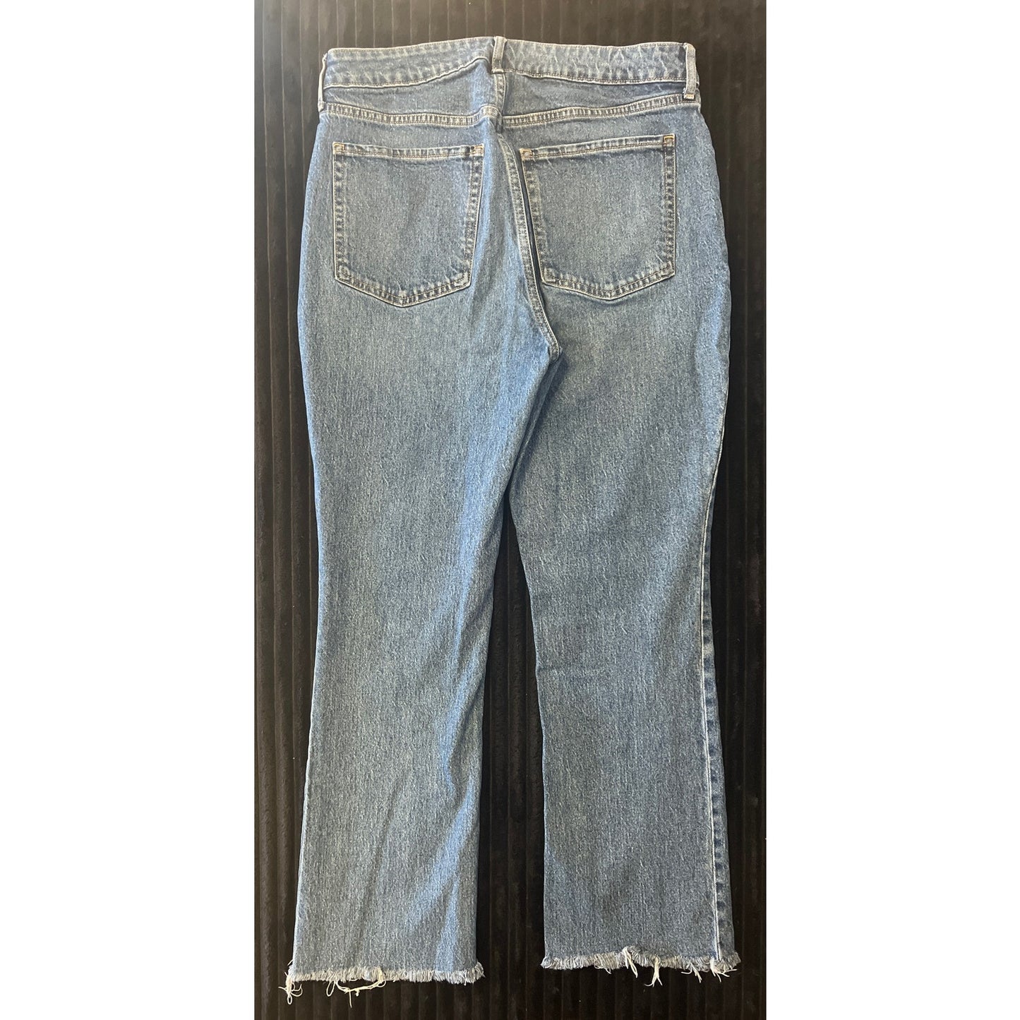 Old navy Womens Extra High Rise Kicker-Boot Fringe Size 12 Jeans