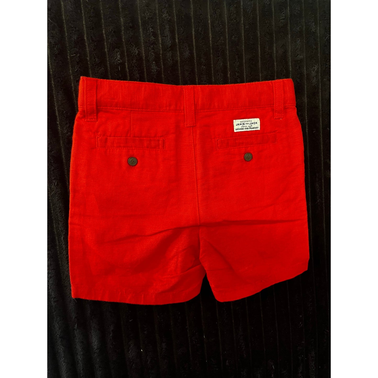 Janie and Jack Baby Boy Orange Dress Shorts Size 18-24M Classic Summer Shorts