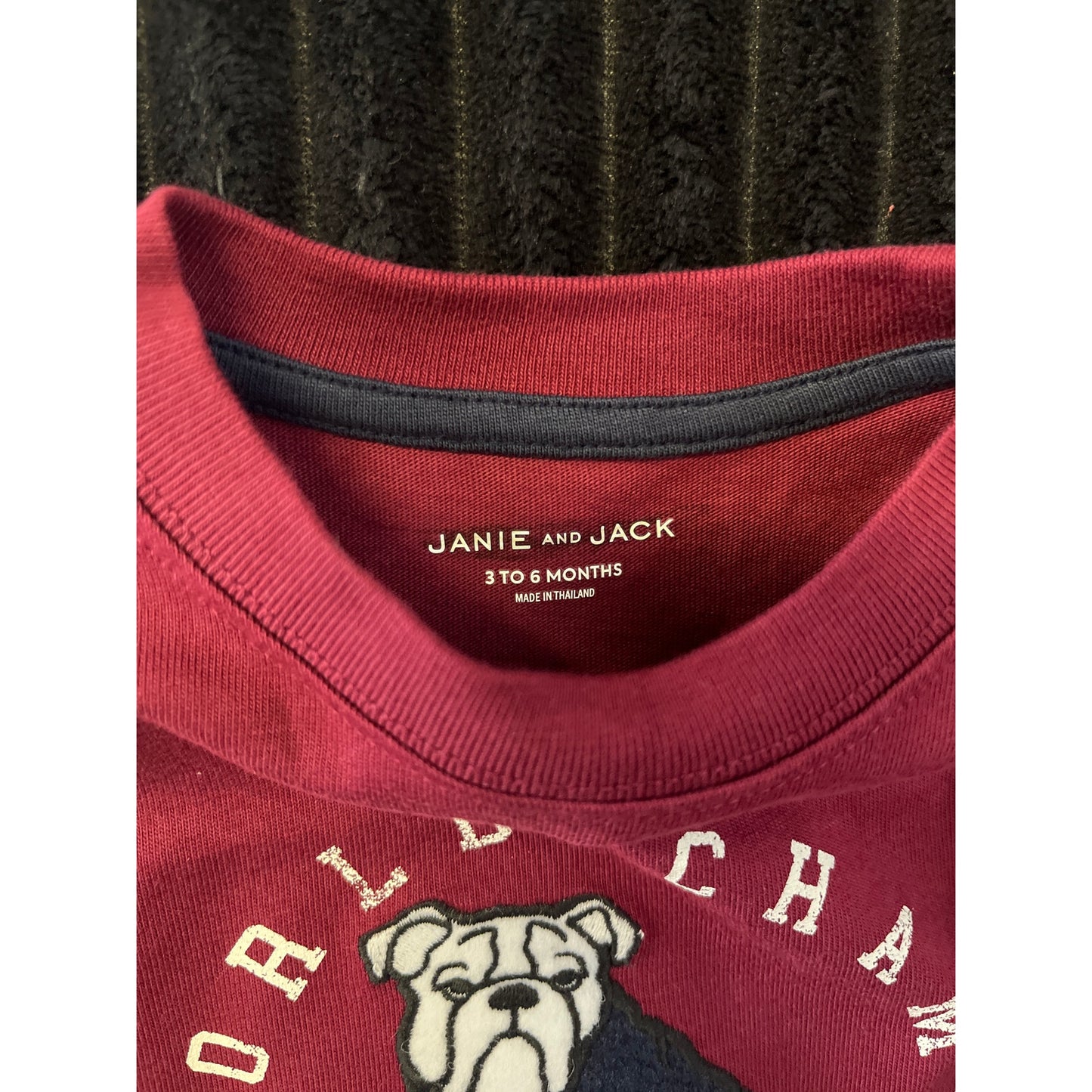 Janie and Jack Baby Boy Maroon Graphic Pull-Over T-Shirt 3-6M NWOT