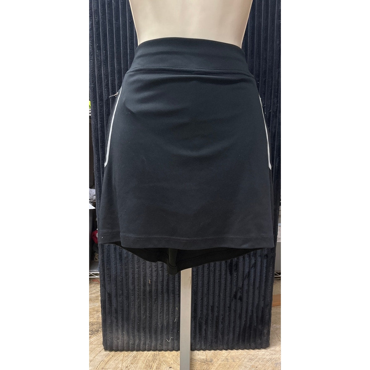 Callaway Black Golf Opti-Dri Pockets Pull-On Skirt Skort Large Polyester