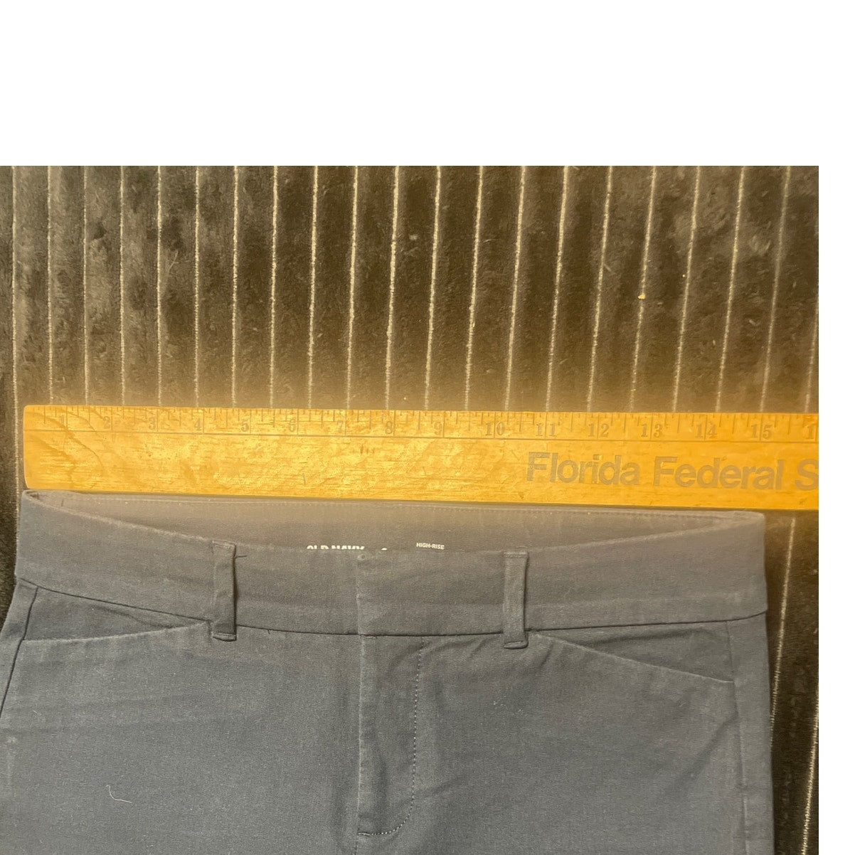 Old Navy Women's High Rise Pixie Pants Sz 6 Navy Blue Secret Smooth Pockets