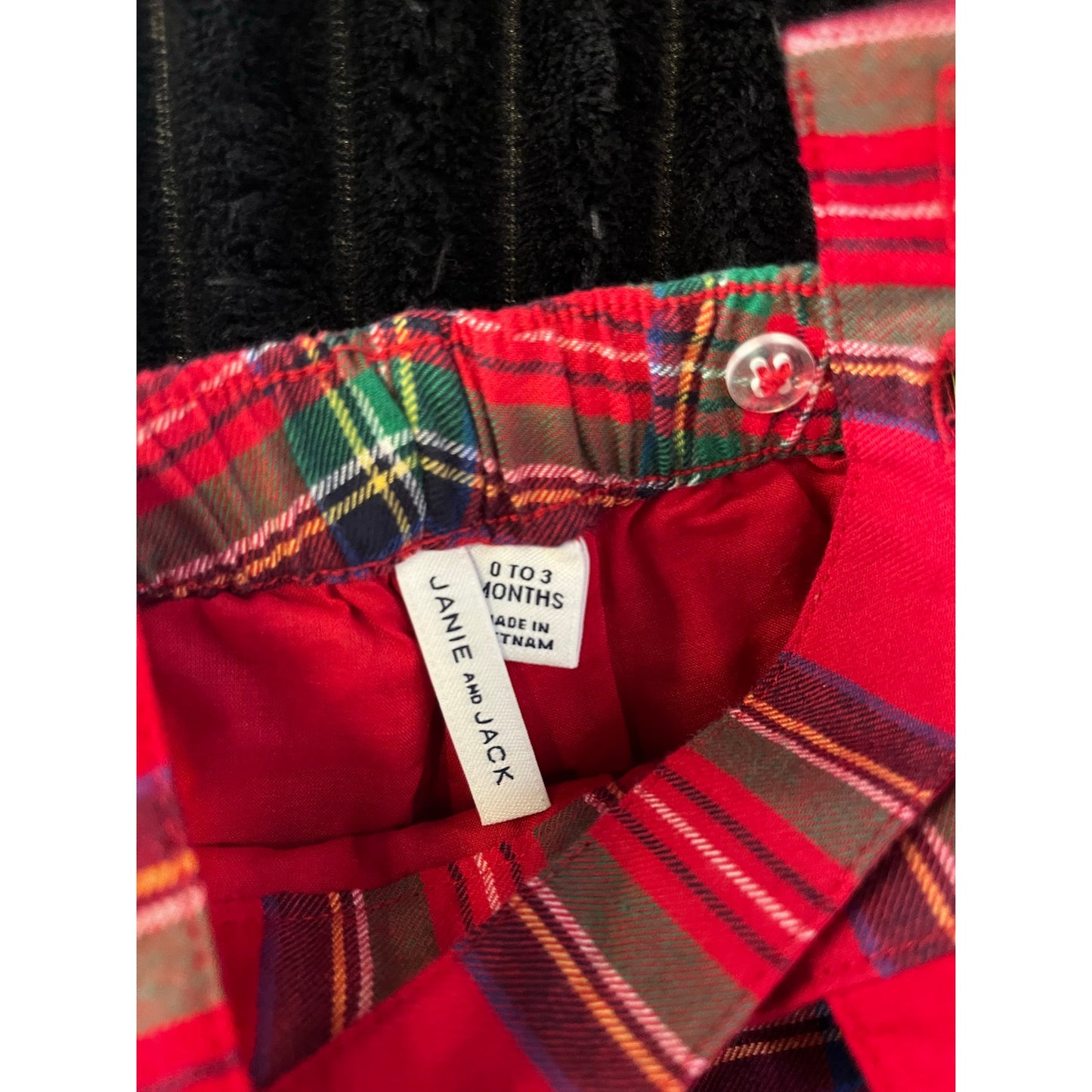 Janie and Jack Baby Boy Red Plaid Overalls 0-3M NWOT Summer Classic Look