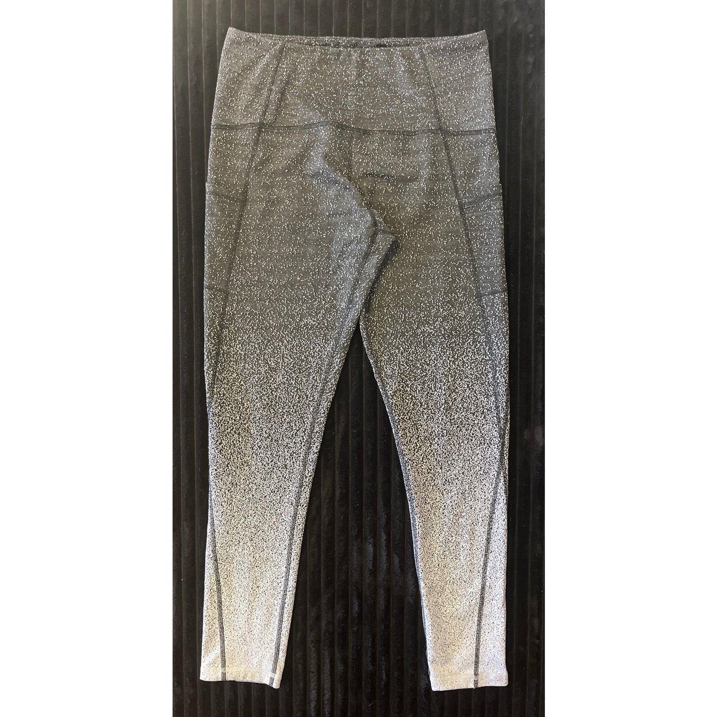 C9 by Champion Black Athletic Leggings with White Ombre Dots Large Side Pockets