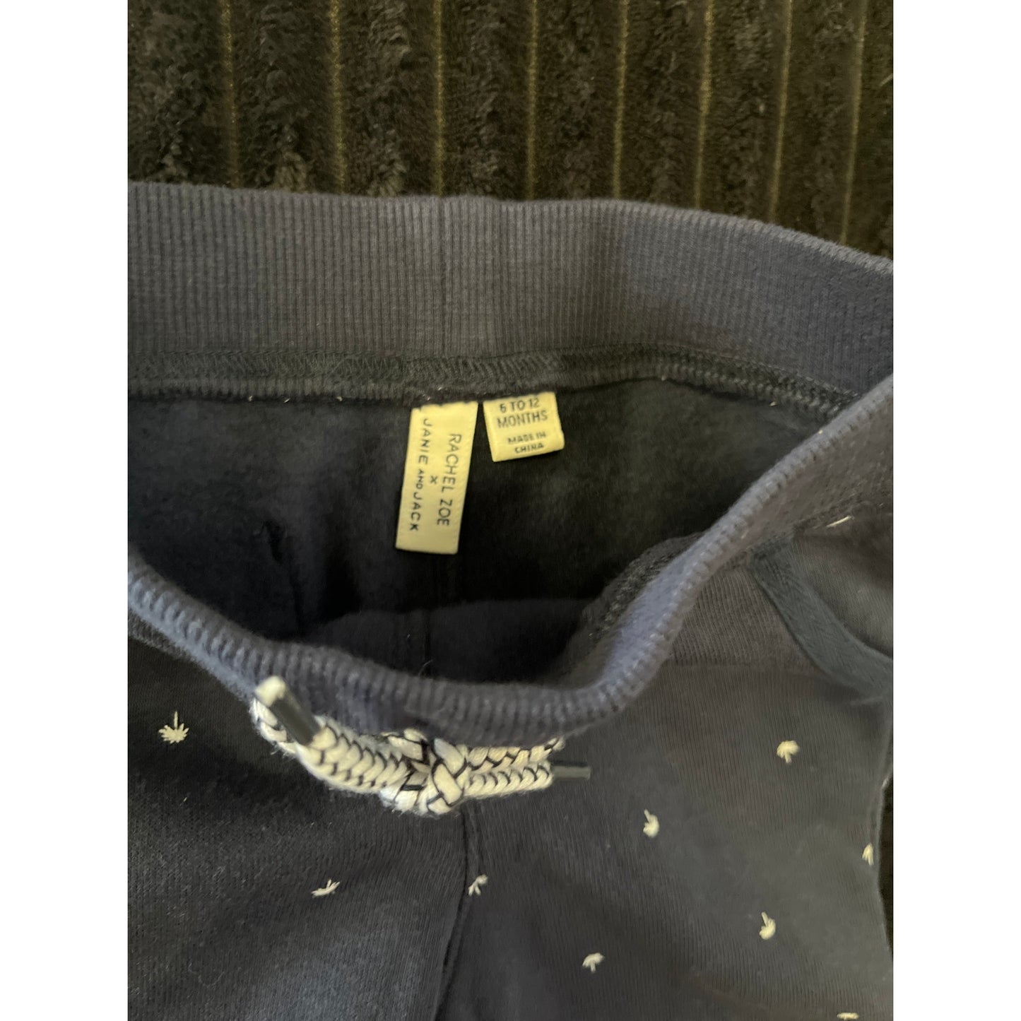 Janie and Jack Baby Boy Navy Blue Palm Tree Drawstring Shorts 6-12M NWOT
