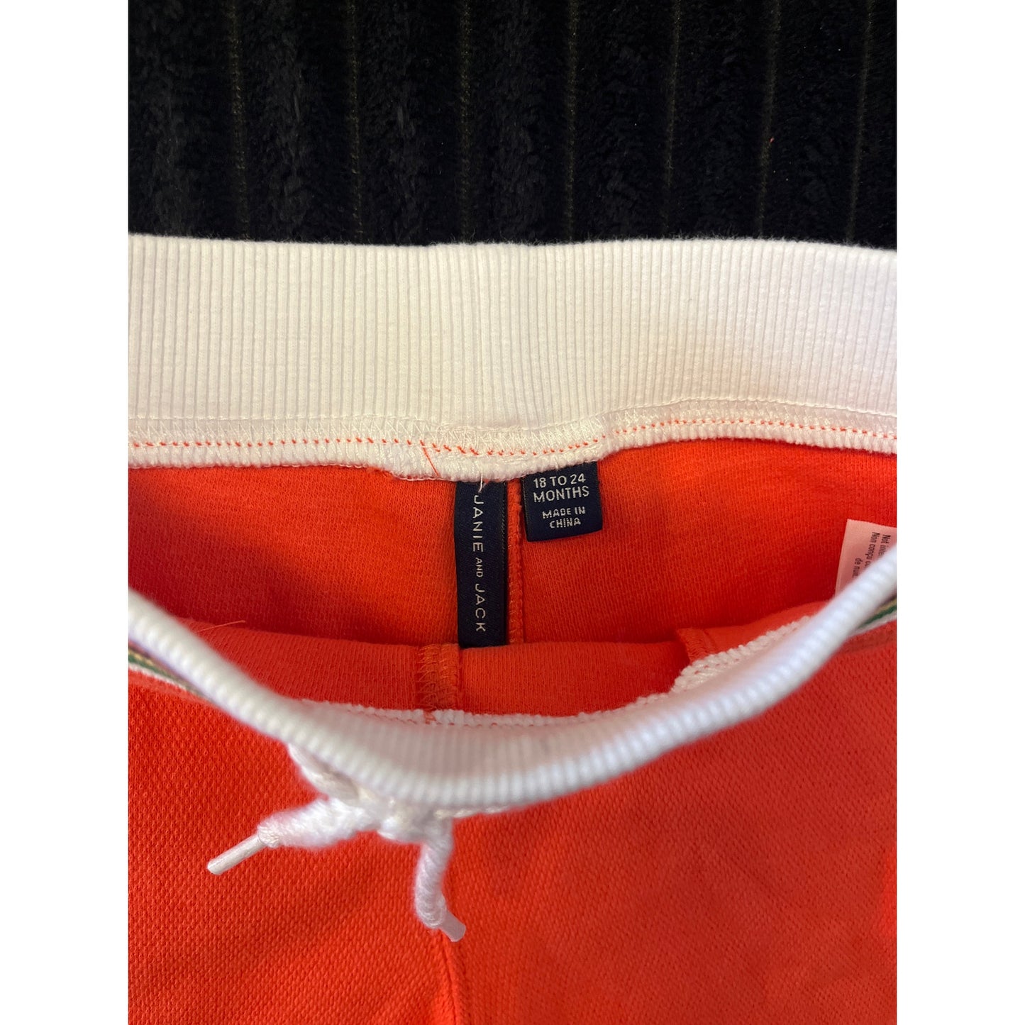 Janie and Jack Baby Boy Orange Drawstring Shorts 18-24M NWOT Athletic Style
