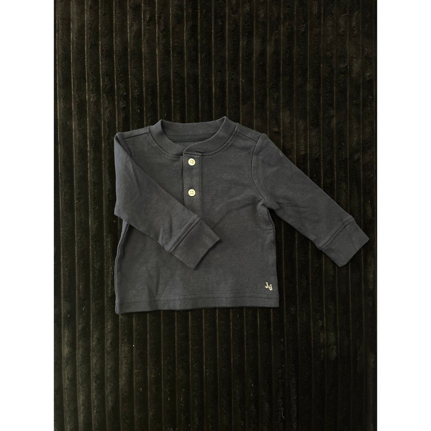 Janie and Jack Baby Boy Navy Blue Long Sleeve Pull-Over Dress Shirt 3-6M NWOT
