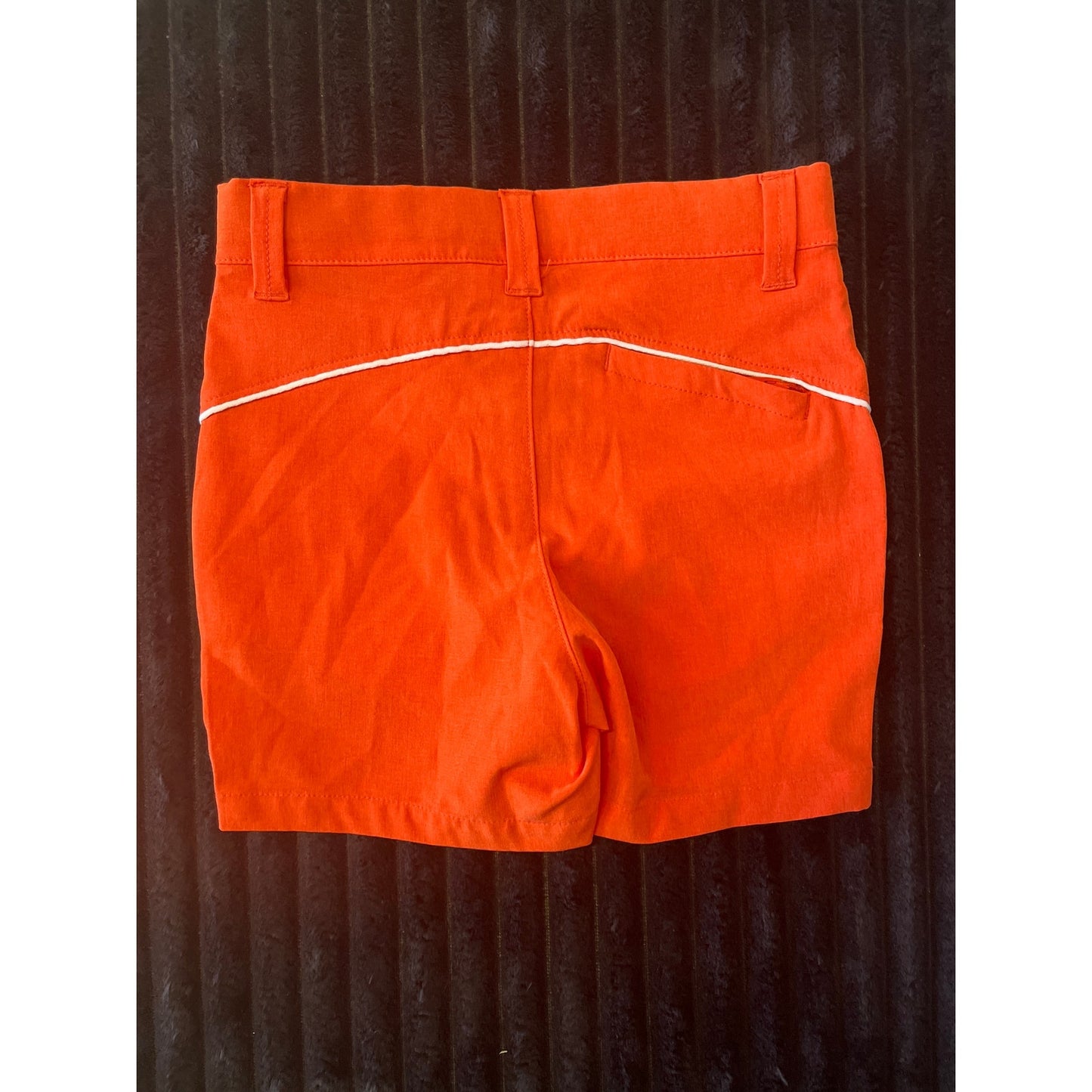 Janie and Jack Baby Boy Orange Dress Shorts Size 18-24M Snap Button Zipper