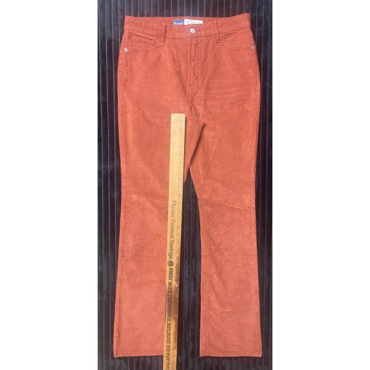 Old Navy Women's Extra High Rise Kicker Boot Corduroy Pants Sz 6 Mocha Brown