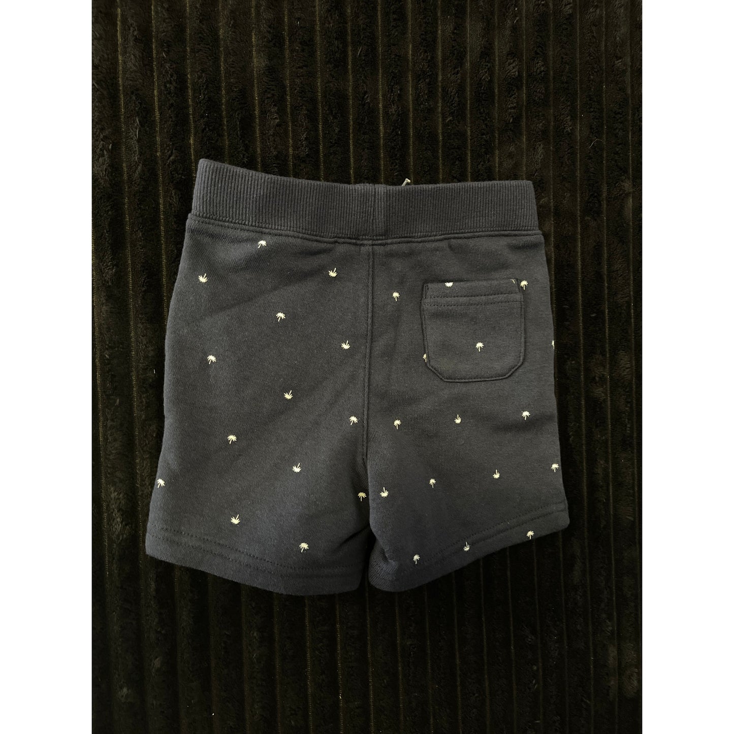 Janie and Jack Baby Boy Navy Blue Palm Tree Drawstring Shorts 6-12M NWOT