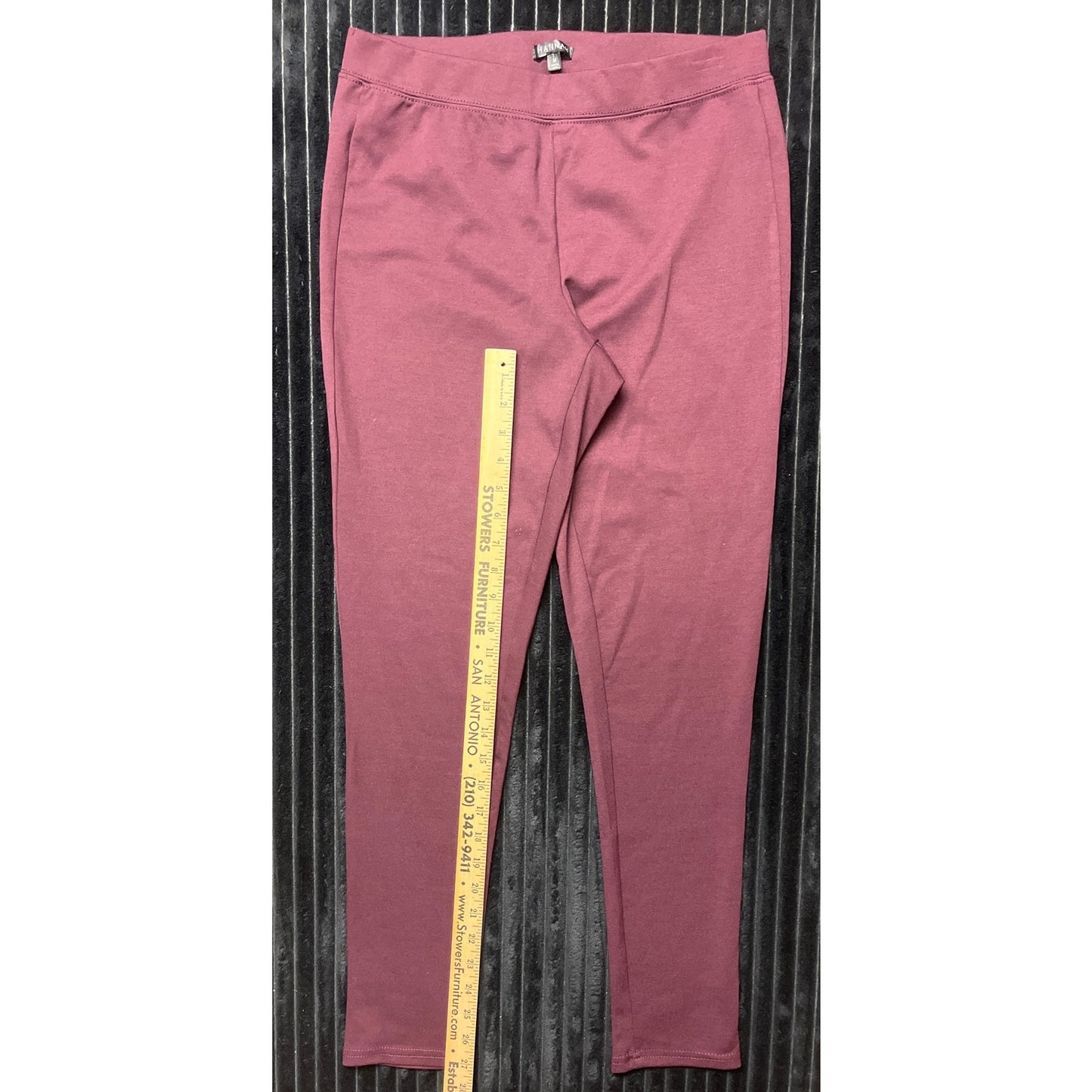Hannah Women's Legging/Pants Size Medium Deep Burgundy Pull-On Skinnyleg