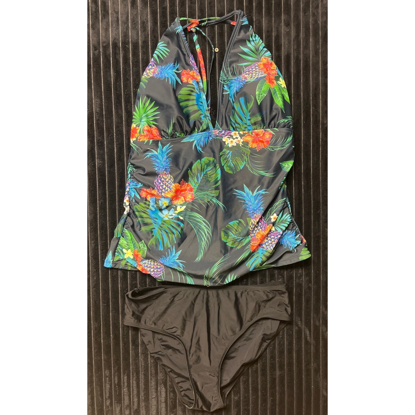 Shein Women's Tankini Two-Piece Swimsuit Floral Swim Set Size Large