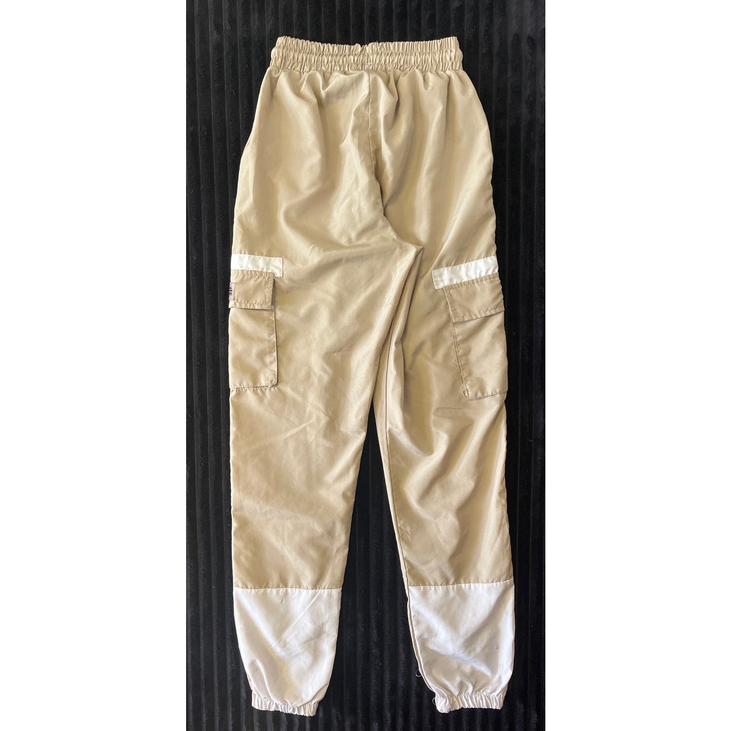 BoohooMan Cargo Joggers Tan Drawstring Waist Size XSmall