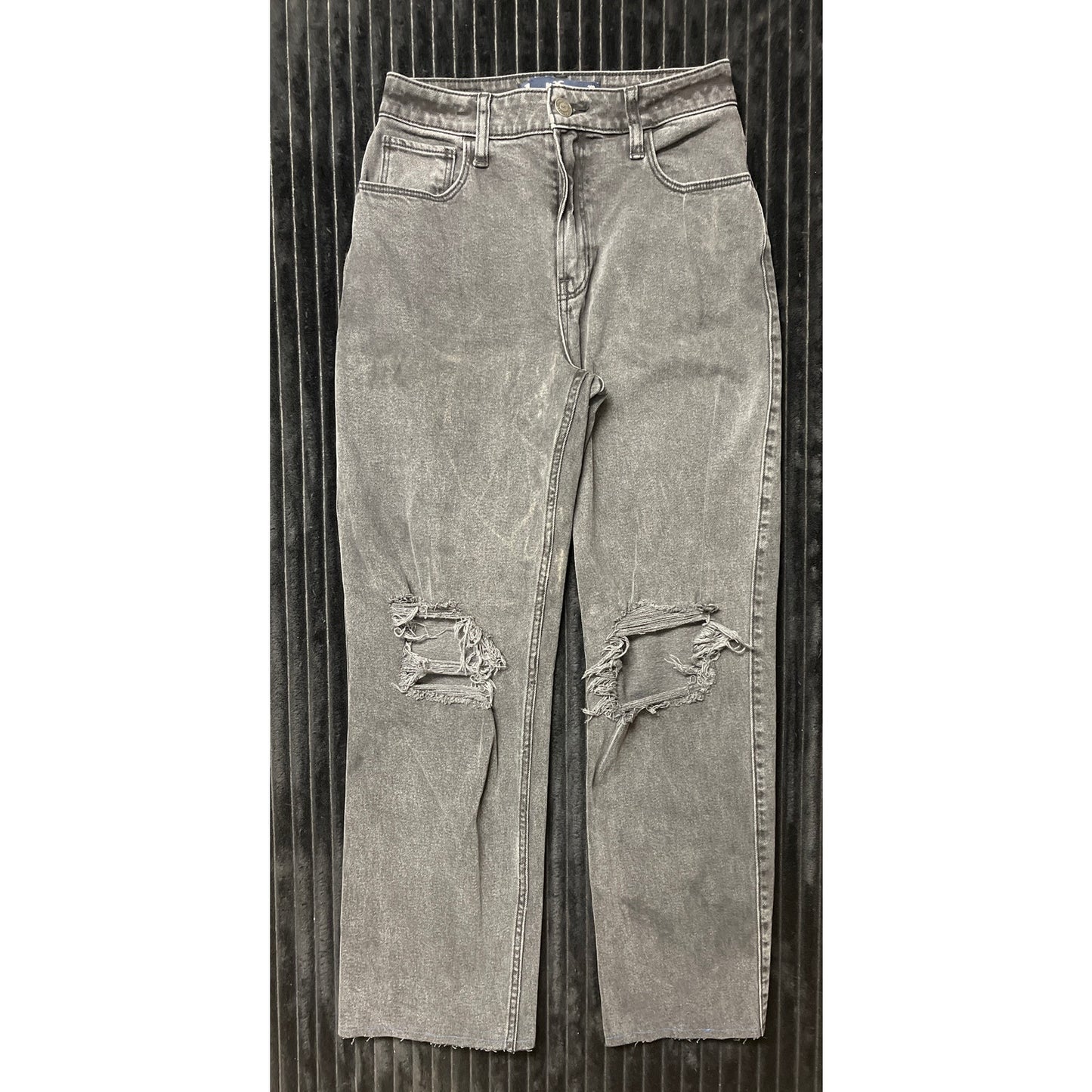 Hollister Women's Charcoal Grey Ultra High Rise Dad Jeans Size 2R W26R