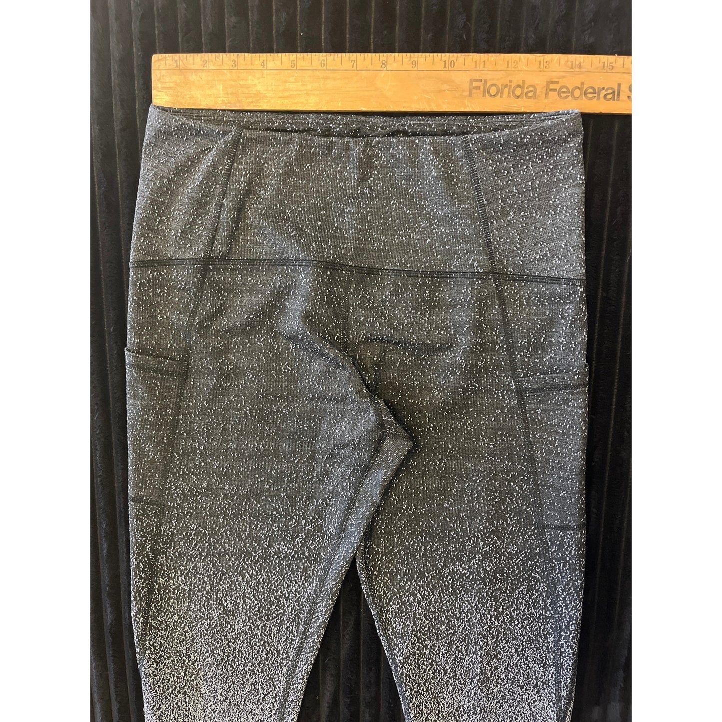 C9 by Champion Black Athletic Leggings with White Ombre Dots Large Side Pockets