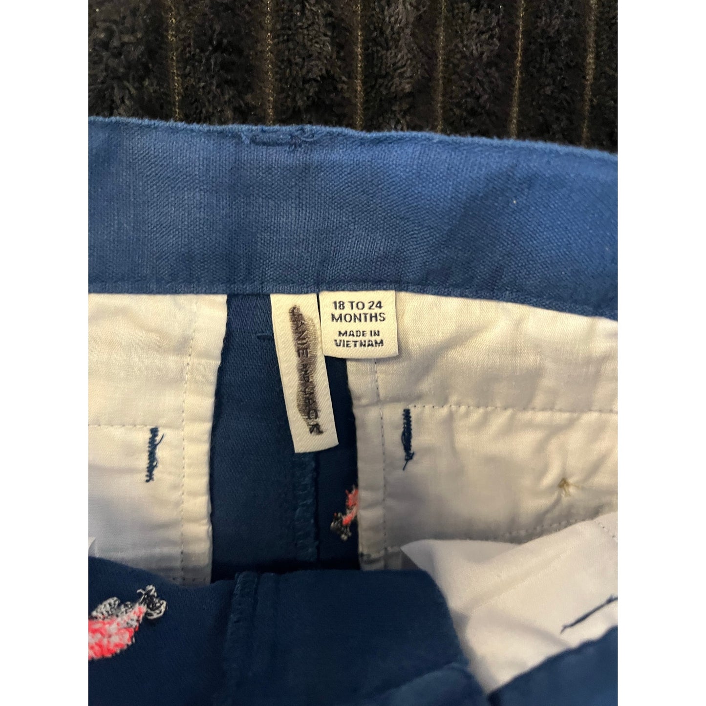 Janie and Jack Baby Boy Navy Fish Shorts 18-24M NWOT Embroidered Summer Fun