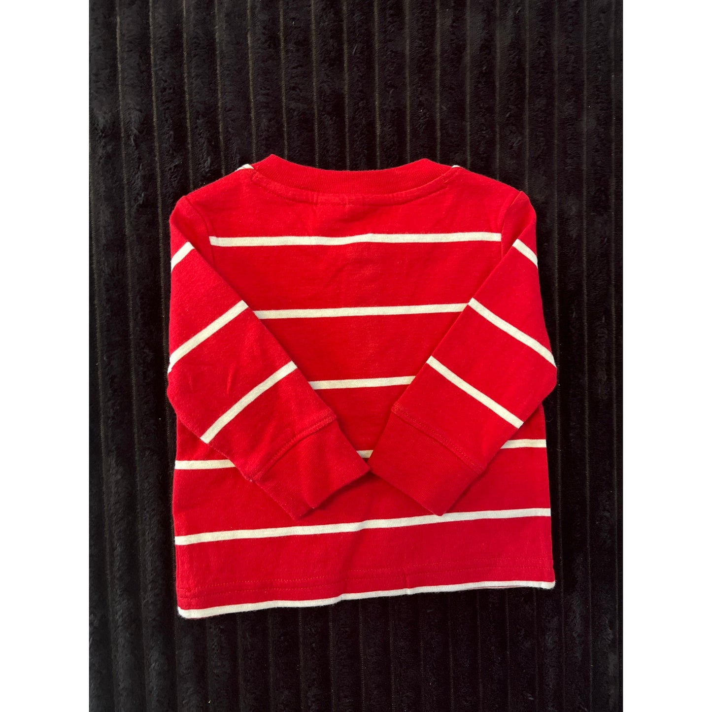 Janie and Jack Baby Boy Red/White Long Sleeve Pull-Over Dress Shirt 3-6M NWOT