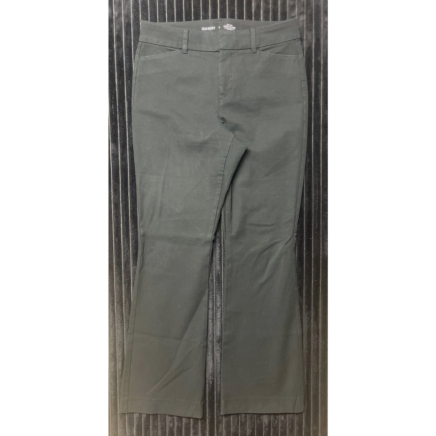 Old Navy Women's High Rise Flare Pants Sz 6 Black Secret Smooth Pockets