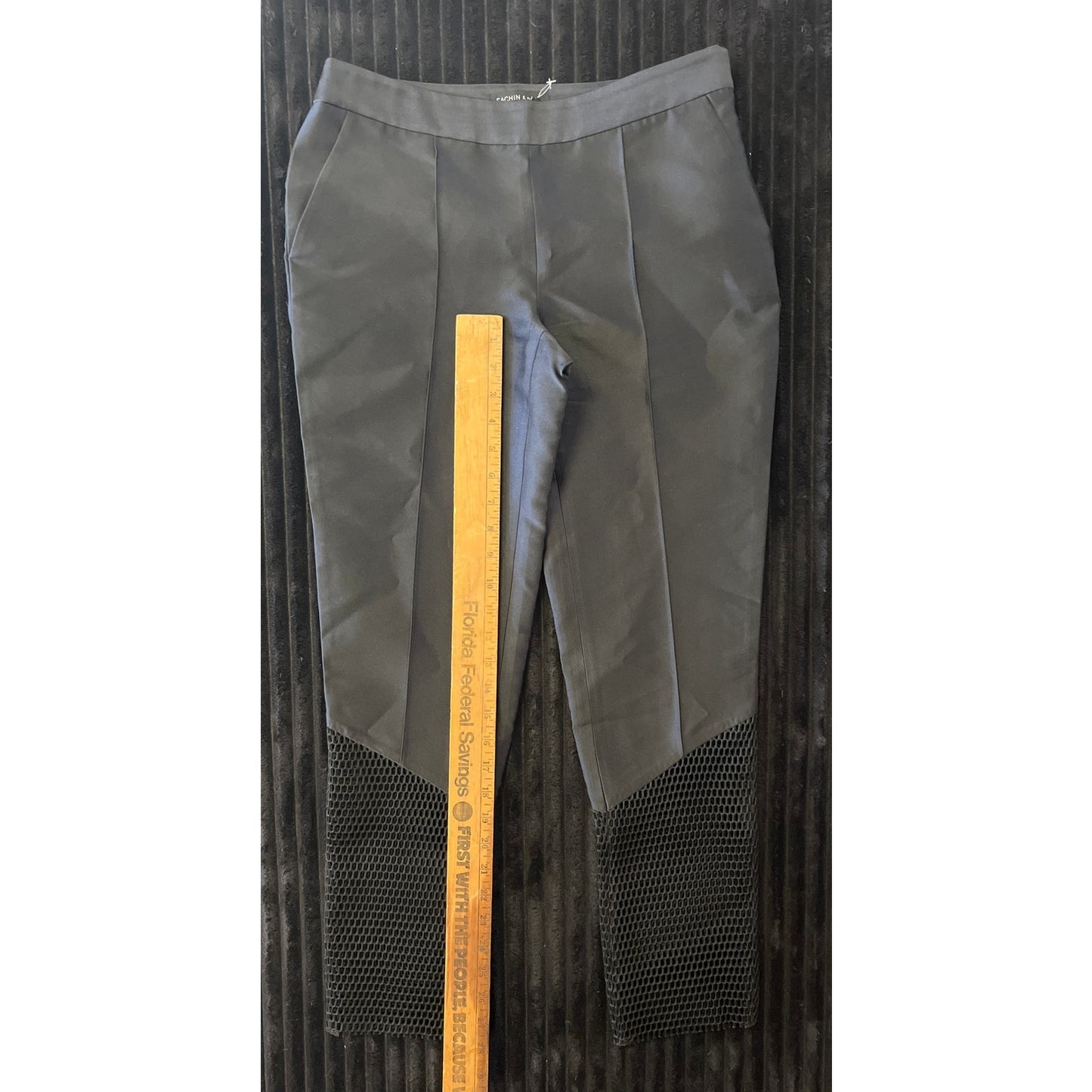 Sachin Babi Black Pants Mesh Cut Outs 2 Womens