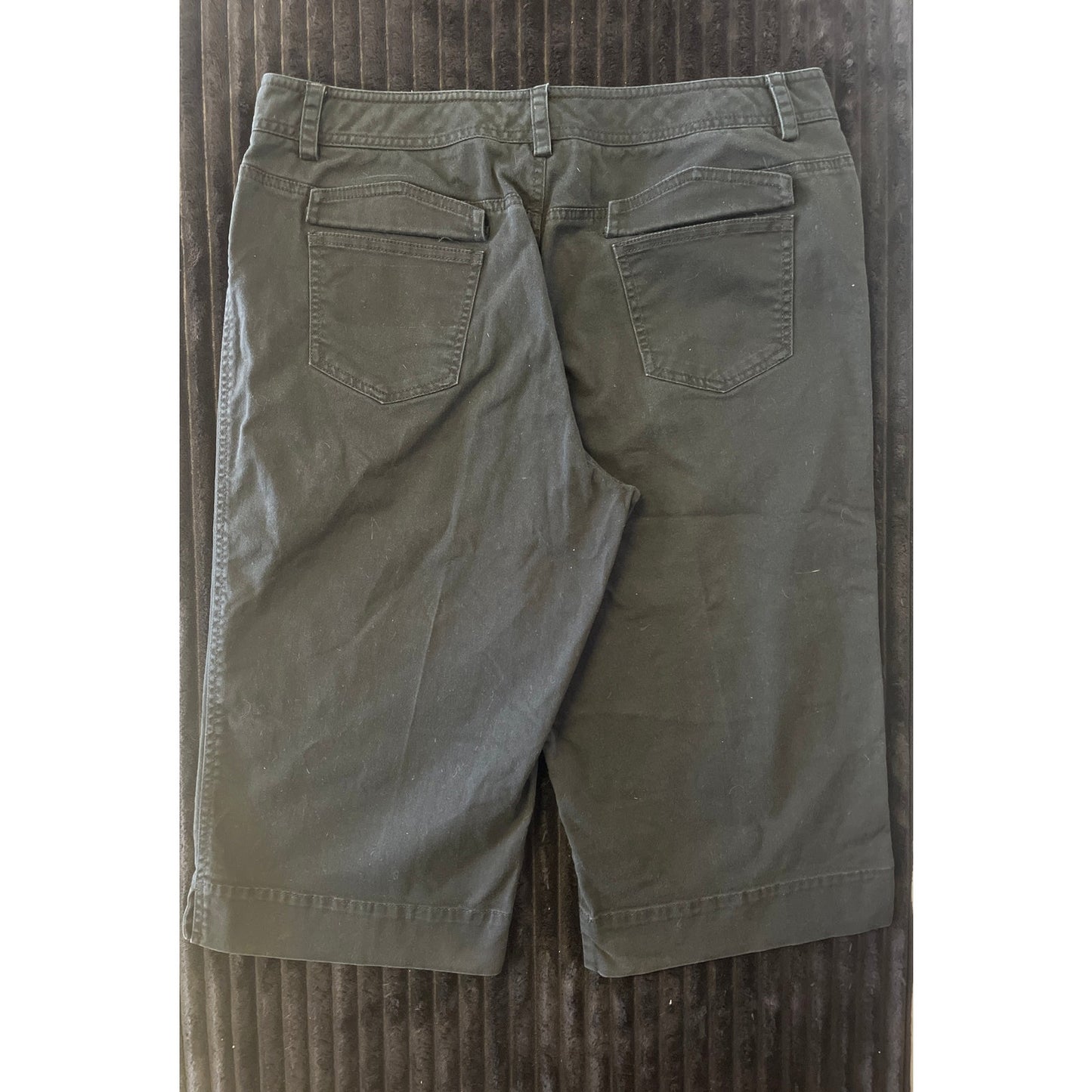 Rafaella Women’s Black Jean Shorts Size 14 Casual Denim Stretch
