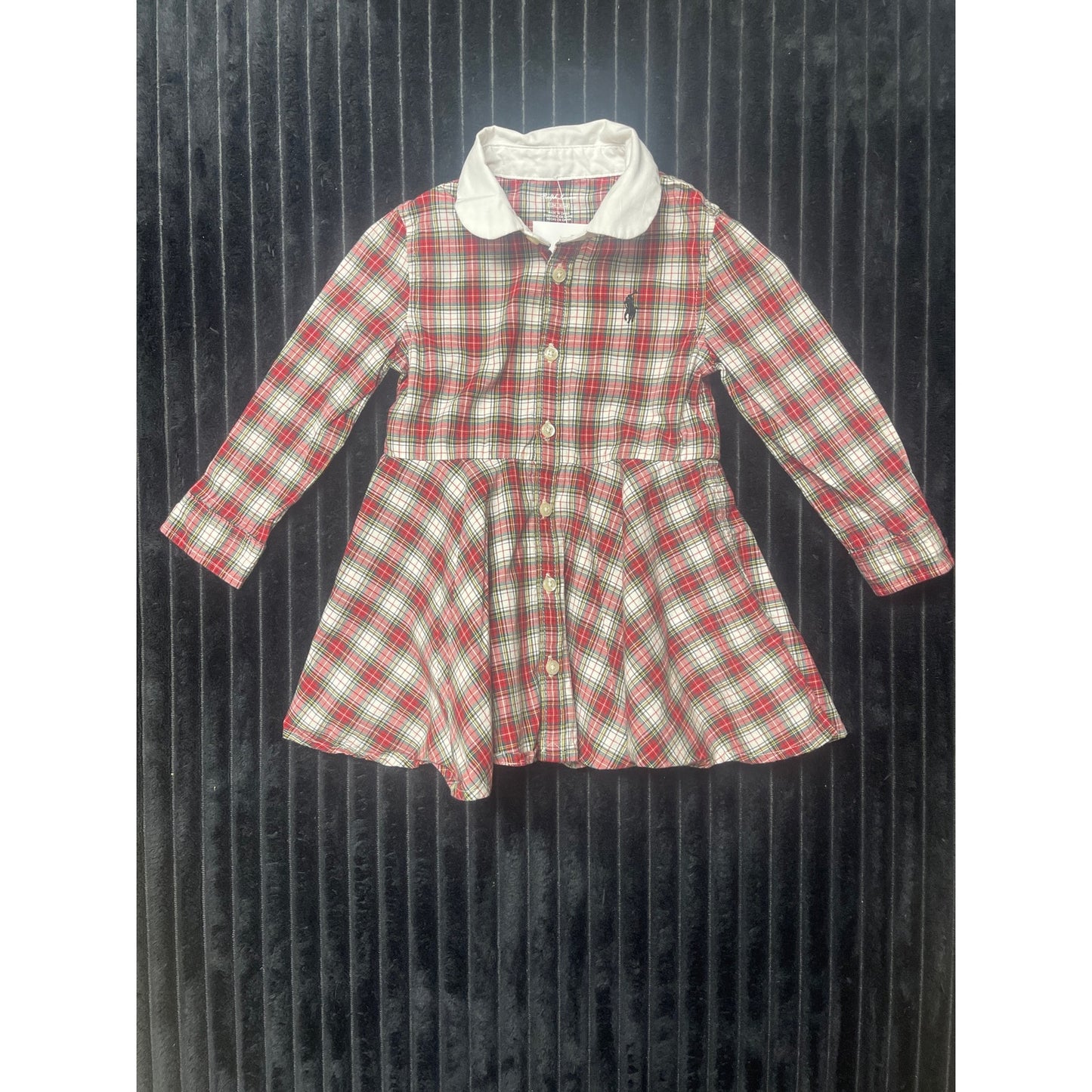 Ralph Lauren Baby Girl Plaid Dress Size 12M