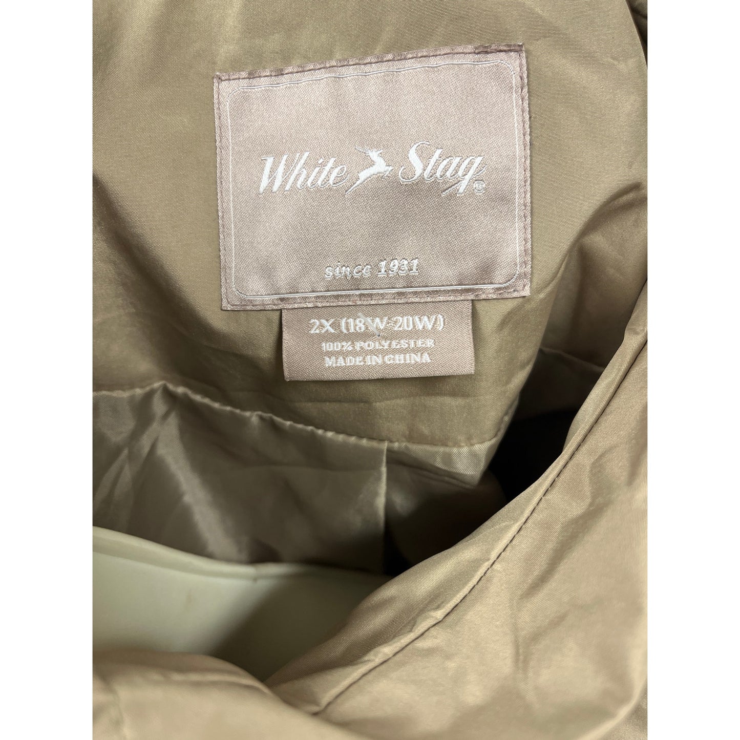 White Stag Women's Raincoat Button-Up Size 2XL Waterproof Lightweight