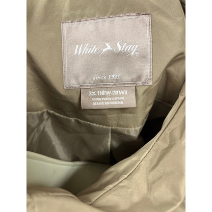 White Stag Women's Raincoat Button-Up Size 2XL Waterproof Lightweight