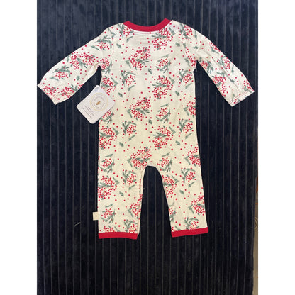 Burts Bees Baby 100% Organic 0-3M Baby Girl Chistmas Romper