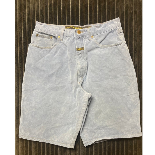Vintage Marithé + François Girbaud Men's Purple Jean Shorts Size 33