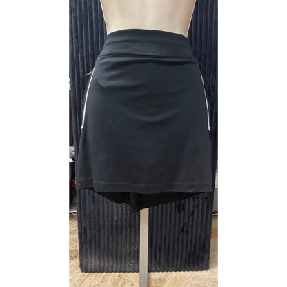 Callaway Black Golf Opti-Dri Pockets Pull-On Skirt Skort Large Polyester
