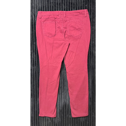 No Boundaries Women's Maroon Skinny Jeans Size 15 Stretchy Soft Denim Pants