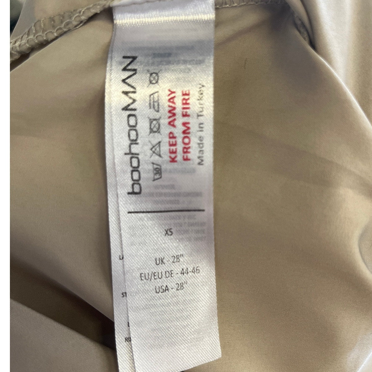BoohooMan Cargo Joggers Tan Drawstring Waist Size XSmall