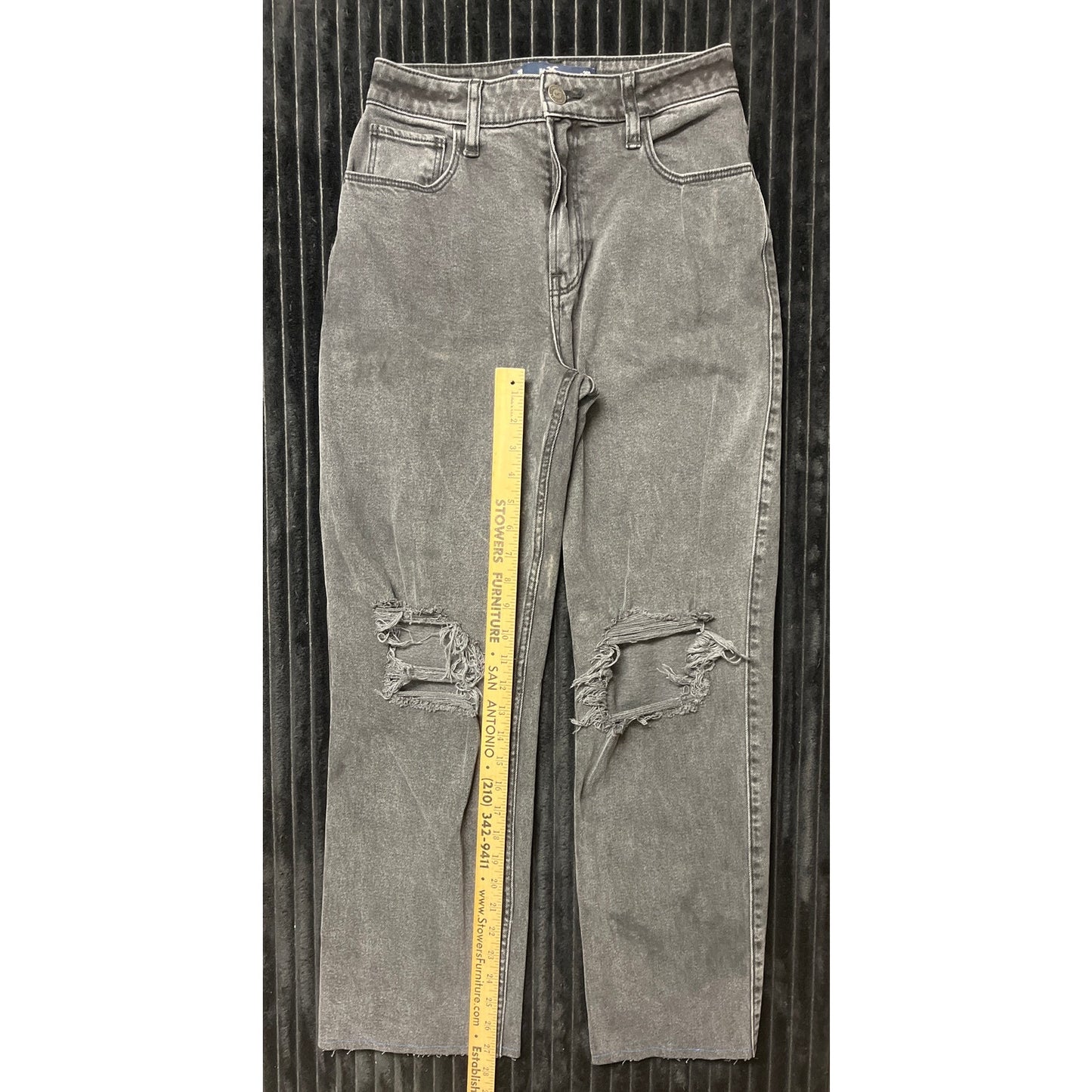Hollister Women's Charcoal Grey Ultra High Rise Dad Jeans Size 2R W26R
