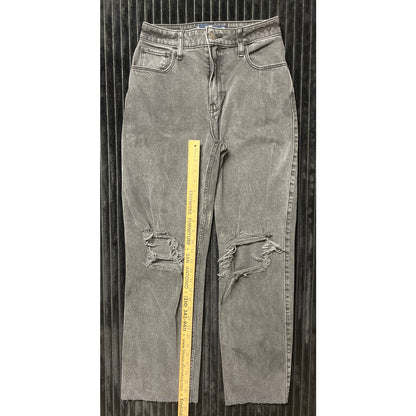 Hollister Women's Charcoal Grey Ultra High Rise Dad Jeans Size 2R W26R