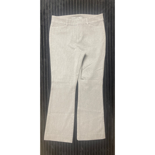 Old Navy Women's High Rise Flare Pants Sz 6 Light Gray Secret Smooth Pockets