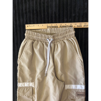 BoohooMan Cargo Joggers Tan Drawstring Waist Size XSmall