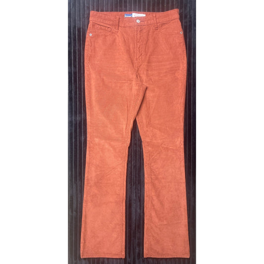 Old Navy Women's Extra High Rise Kicker Boot Corduroy Pants Sz 6 Mocha Brown