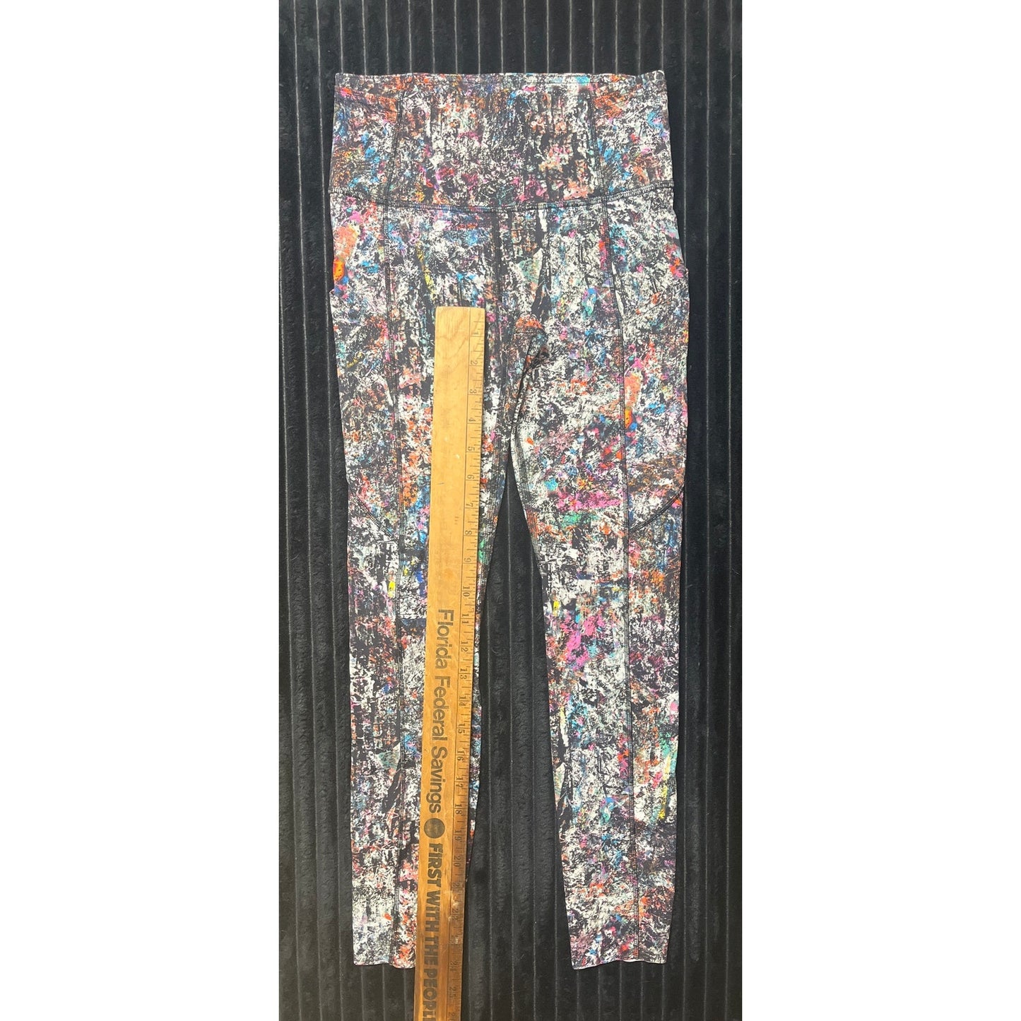 Lululemon Fast and Free Tight 11" 25" Size 4 Vitalize Multicolor