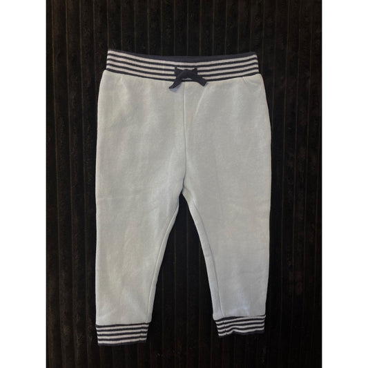 Janie and Jack Baby Boy Light Blue Drawstring Striped Jogger 18-24M NWOT