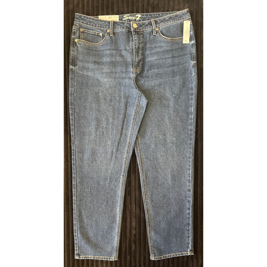 "Seven7 Women's Slim Straight High Rise Organic Jeans Size 14 Birch New"