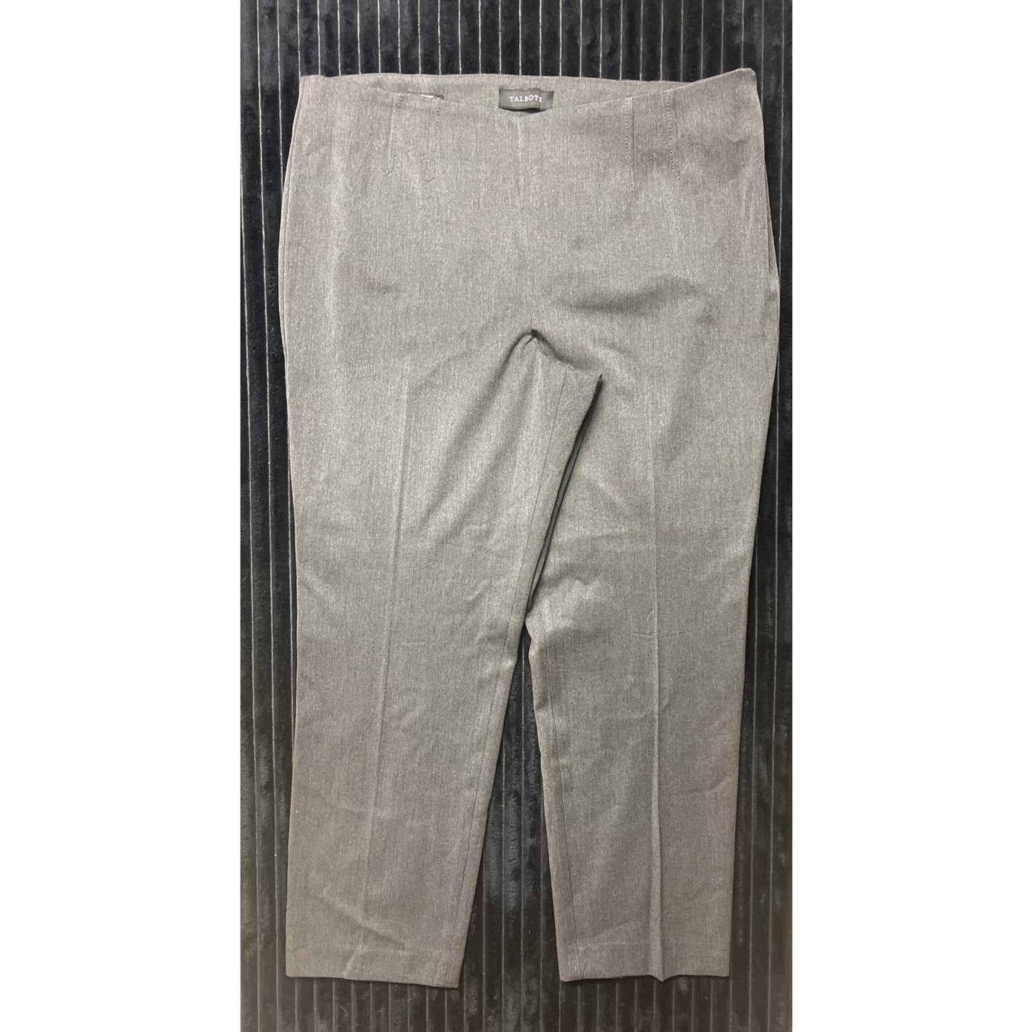 Talbots Women's Charcoal Grey Bi-Stretch Straight Leg Dress Pants Sz 16P