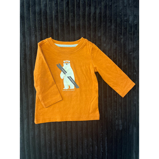 Janie and Jack Baby Boy Brown Long Sleeve Pull-Over Shirt 3-6M NWOT