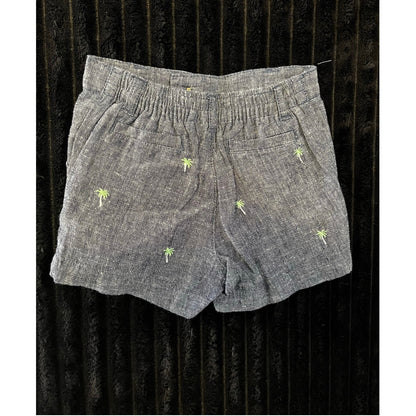 Janie and Jack Baby Boy Palm Tree Shorts Gray 0-3M NWOT Graphic Summer Style