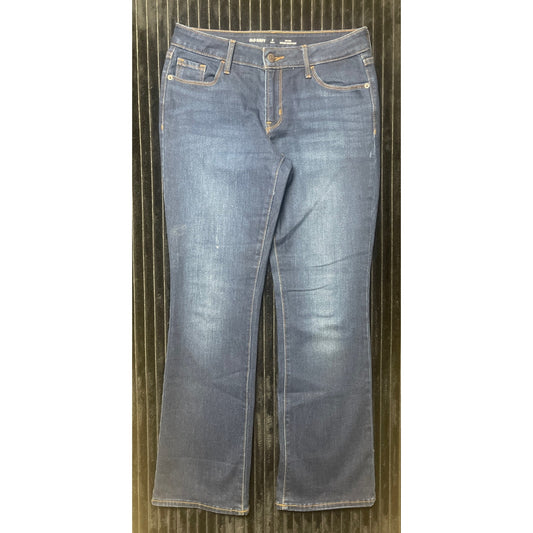 Old Navy Women's Mid Rise Kicker Boot Jeans Sz 6 Dark Wash Classic Fit