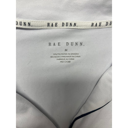 Rae Dunn BRIDE Womens Pajama White Night Sleep Shirt Wedding Bride Button Medium