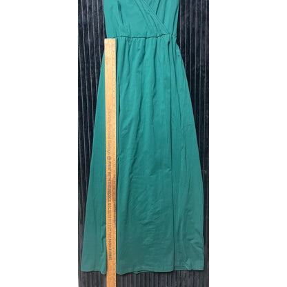Amazon Women’s Long Green Dress Cross Front & Back Size Medium