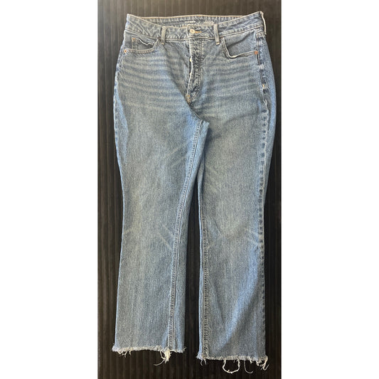 Old navy Womens Extra High Rise Kicker-Boot Fringe Size 12 Jeans