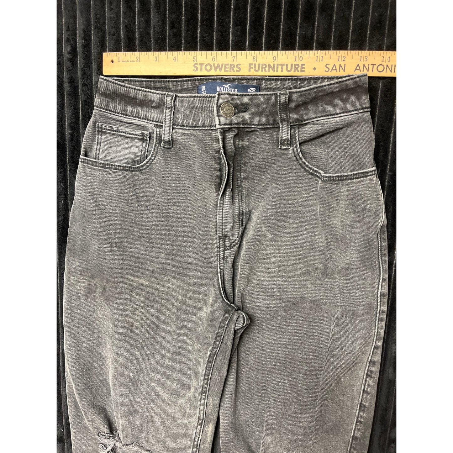 Hollister Women's Charcoal Grey Ultra High Rise Dad Jeans Size 2R W26R