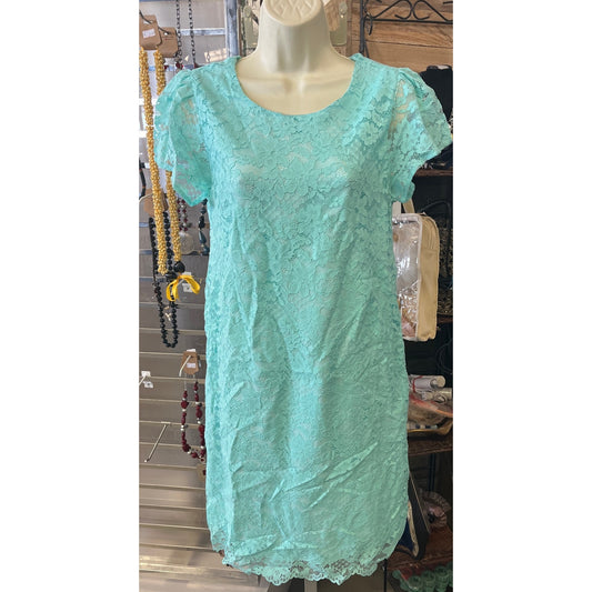 NWOT TEAL LACE MOMMY AND ME PLACE DRESS XXL