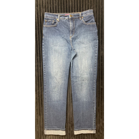Gloria Vanderbilt Women's Dark Wash AMANDA Capri Jeans Size 8 Classic Style