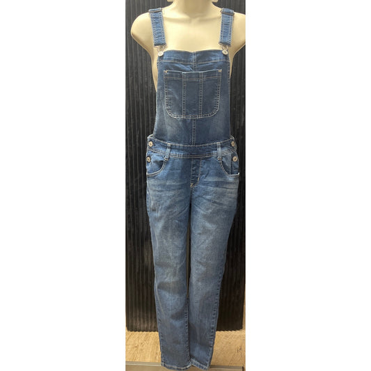Wallflower Women's Medium Wash Classic Bib Overalls Size Medium